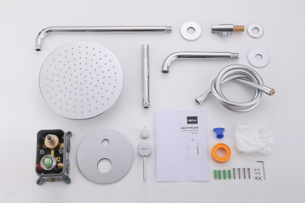 Душевая система ABBER Wasser Kreis AF8117 скрытого монтажа с изливом, хром