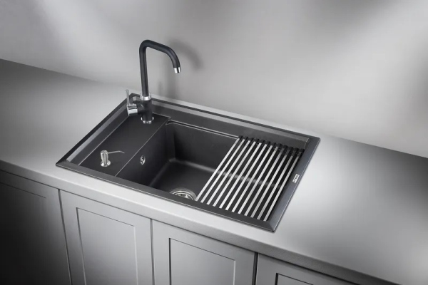 Кухонная мойка GRANULA Kitchen Space (7305, ШВАРЦ)