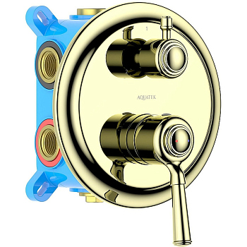 Смеситель для душа Aquatek Классик AQ1547PG Полированное золото