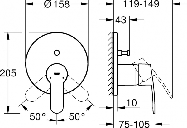Смеситель Grohe Eurostyle 24052002 для ванны с душем