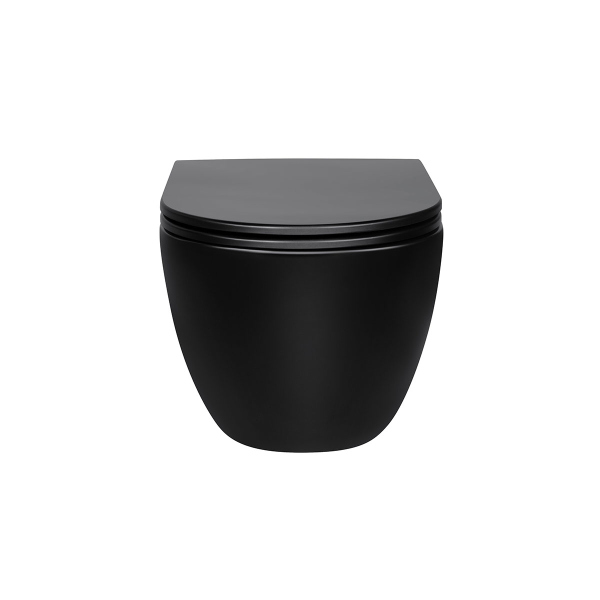 Унитаз подвесной Vincea Evo VT1-34MB безободковый, цвет матовый черный, soft-close сиденье