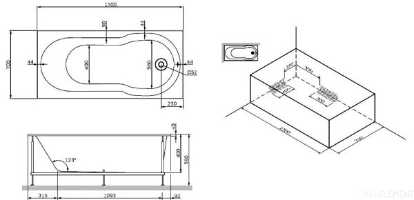 Акриловая ванна AM.PM X-Joy W88A-150-070W-A Акриловая ванна AM.PM X-Joy W88A-150-070W-A