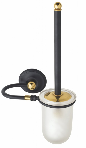 SOPHIA AM-2145-Nero/Do-Ant Держатель щетки подвесной, матовое стекло, цвет черный /Античное золото
