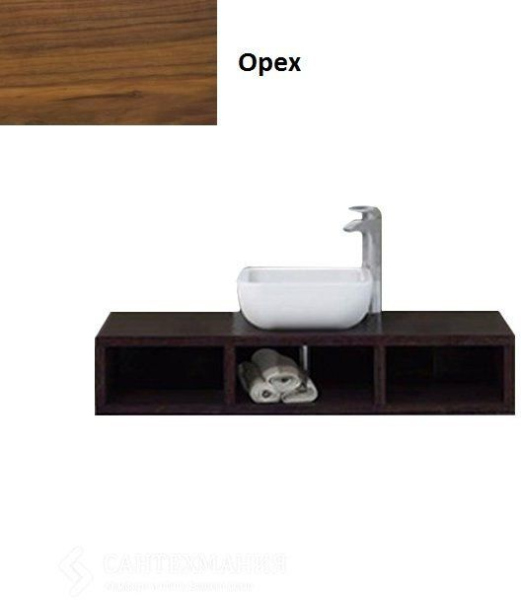 Тумба под раковину Акватон Интегро 120 (1A143301INH30) орех шпон