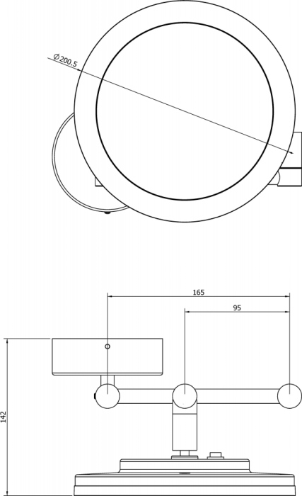 Косметическое зеркало Langberger Alster 71785 с подсветкой