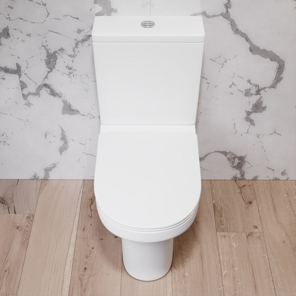 Унитаз-компакт безободковый, с сиденьем микролифт Damixa Skyline, DX35C8600SC