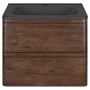 Тумба с раковиной Vincea Vico 600 подвесная, 2 выкатных ящика soft close, R.Wood, VMC-2V600RW+VCB-2VP600W