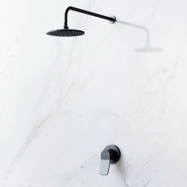 Набор: смеситель для душа, верхний душ с держателем AM.PM X-Joy, FB85A2R002