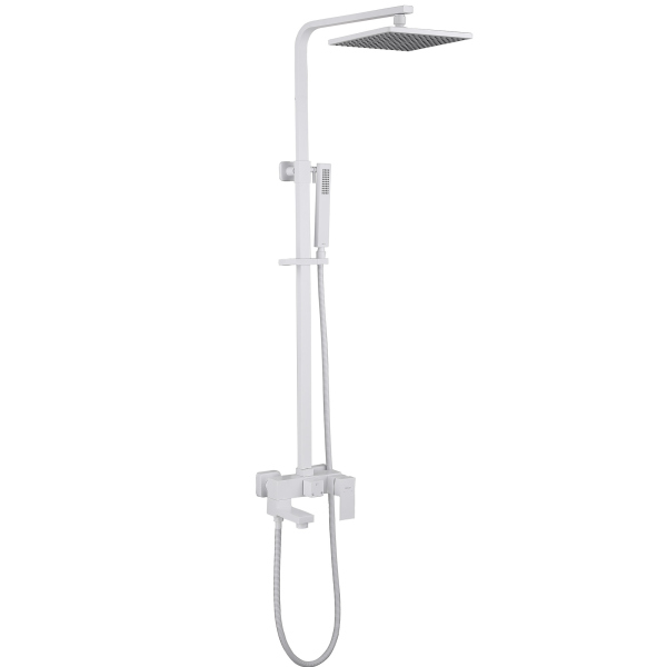 Душевая стойка ABBER Daheim AF8216WL с изливом, белая матовая