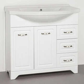 Тумба для комплекта Style Line Олеандр-2 90 Люкс, белая