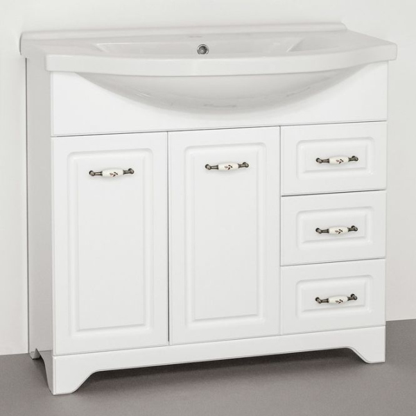 Тумба для комплекта Style Line Олеандр-2 90 Люкс, белая