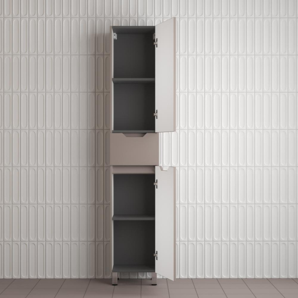 Пенал "Остин" 360 см напольный 1 ящик тауп темный эмаль PLUS, ЛС-00002414