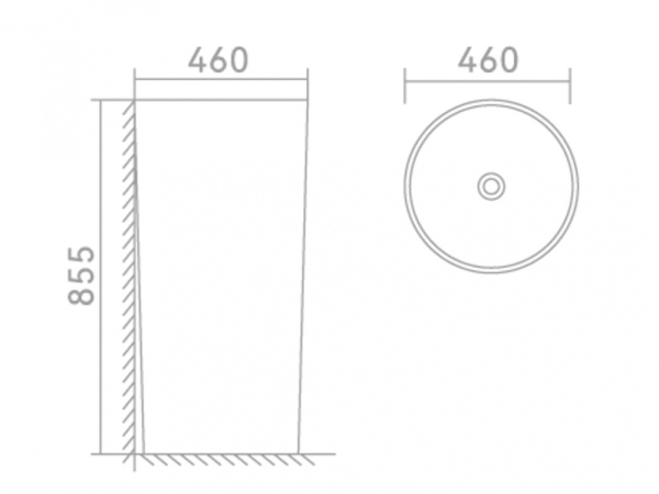 Раковина отдельностоящая ABBER Bequem AC2133 белая