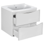 Тумба с раковиной Vincea Paola 600 подвесная, 2 выкатных ящика soft close, G.White, VMC-2P600GW+VCB-2VP600W