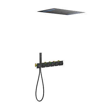 Душевая система встроенная с термостатом Timo Petruma черный (SX-5229/03SM)