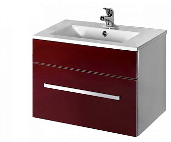 Тумба под раковину Dreja Aston 70123 красный глянец
