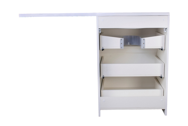 Тумба напольная Style Line, "Даллас 120" (3 ящ.) Люкс белая, СС-00002272