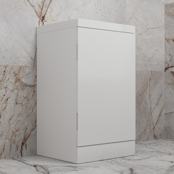 Тумба без раковины напольная "МОНО 50", белый глянец, ЛС-00002449