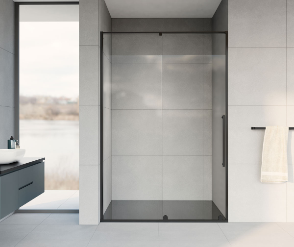 Душевая дверь Vincea Arno VPS-1A120CLB, 1200, черный, стекло прозрачное