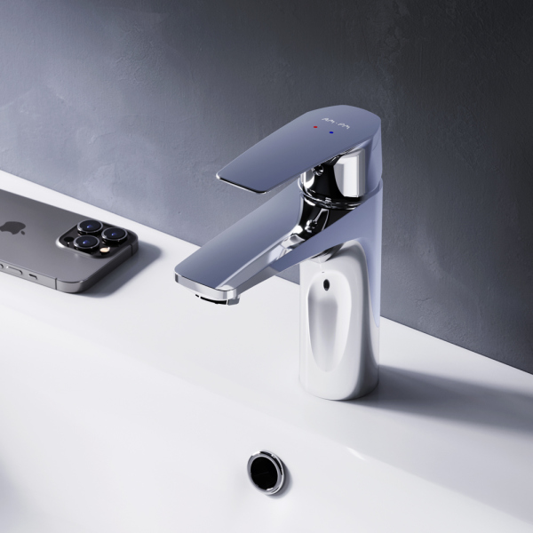 Смеситель AM.PM Gem F90A82100 для раковины, с донным клапаном