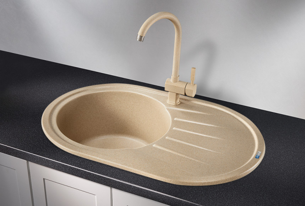 Кухонная мойка GRANULA Standart (7601, БЕЖЕВЫЙ)