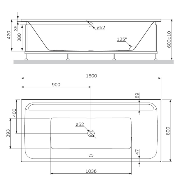 Каркас для ванны AM.PM Inspire V2.0 W52A-180-080W-R Каркас для ванны AM.PM Inspire V2.0 W52A-180-080W-R