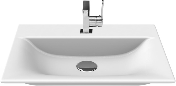 Тумба с раковиной Smile Торус 50 белая, R