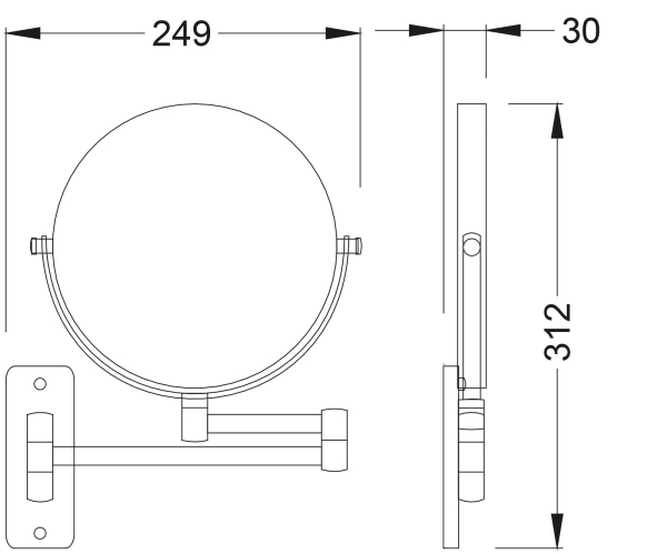 Зеркало Timo Saona черное золото (13076/18)