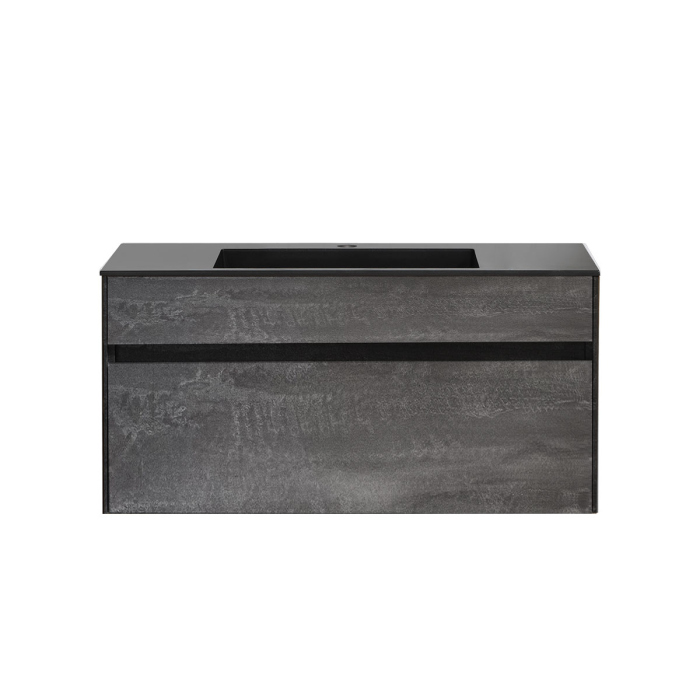 Тумба с раковиной Vincea Chiara 1000 подвесная, 1 выкатной ящик soft-close, G.Stone, VMC-2C100GS+VCB-13100B