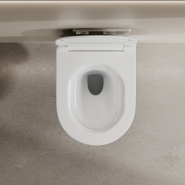 Унитаз ABBER Bequem AC1129 подвесной белый, безободковый, смыв торнадо