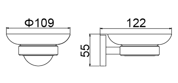 Мыльница Timo Saona хром (13021/00)