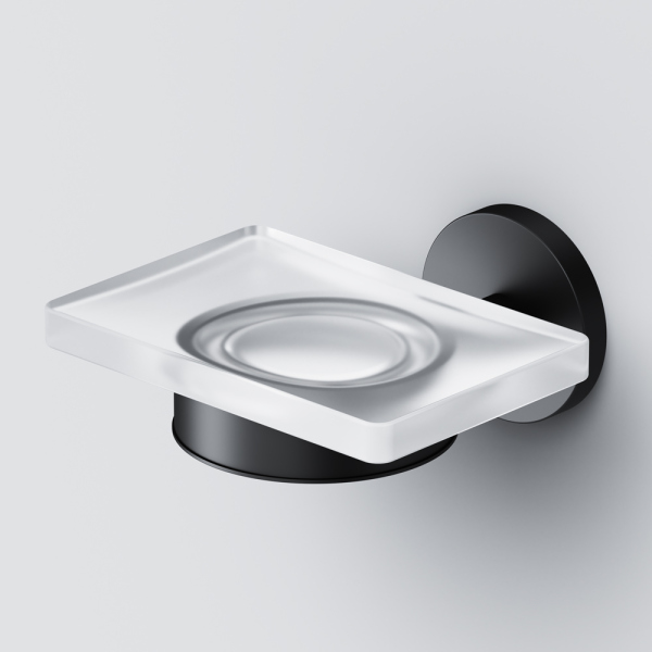 Стеклянная мыльница с настенным держателем, черный AM.PM X-Joy, A85A34222