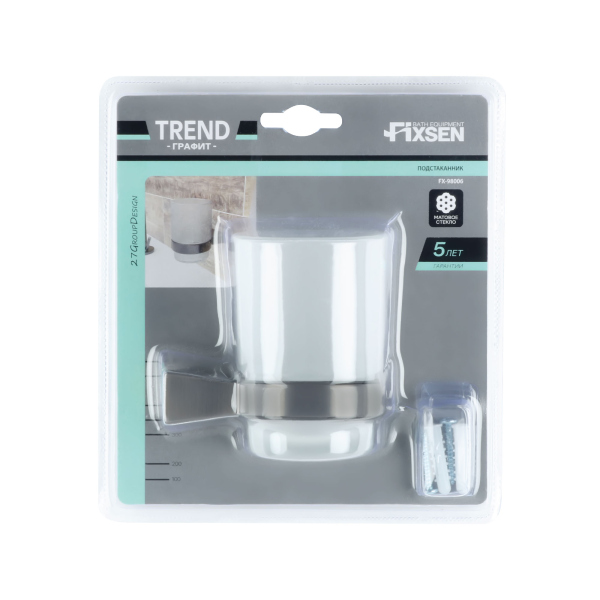 Подстаканник FIXSEN одинарный TREND GRAPHITE (FX-98006)