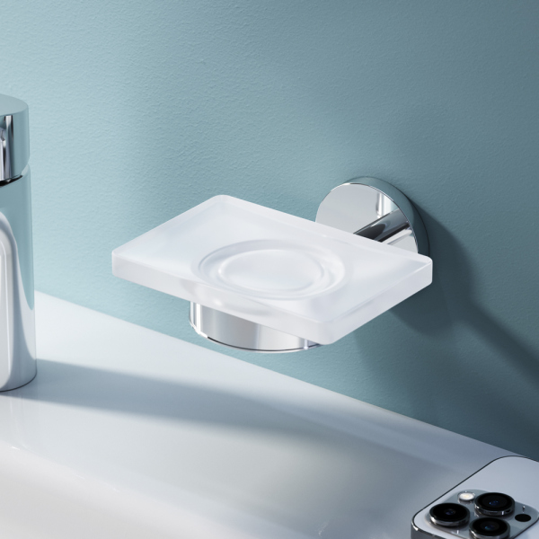 Стеклянная мыльница с настенным держателем, хром AM.PM X-Joy, A85A34200