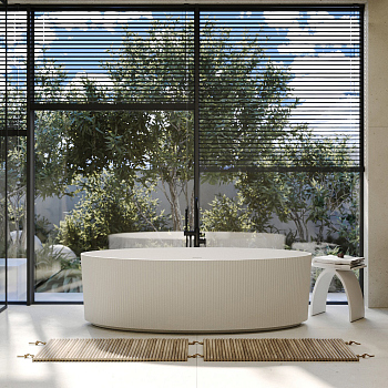 Ванна из искусственного камня ABBER Stein AS9627 белая матовая