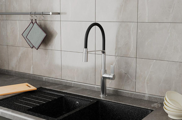 Смеситель для кухонной мойки с гибким изливом RUSH (MS9035-35Black) Смеситель для кухонной мойки с гибким изливом RUSH (MS9035-35Black)