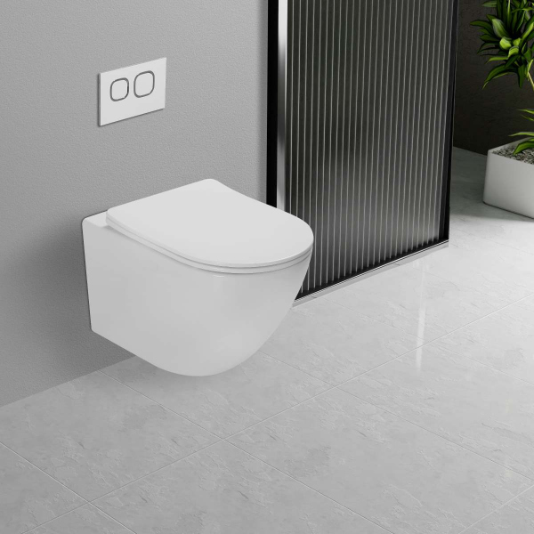 Унитаз подвесной Vincea Globo VT1-14T Tornado, цвет белый, ультратонкое soft-close сиденье