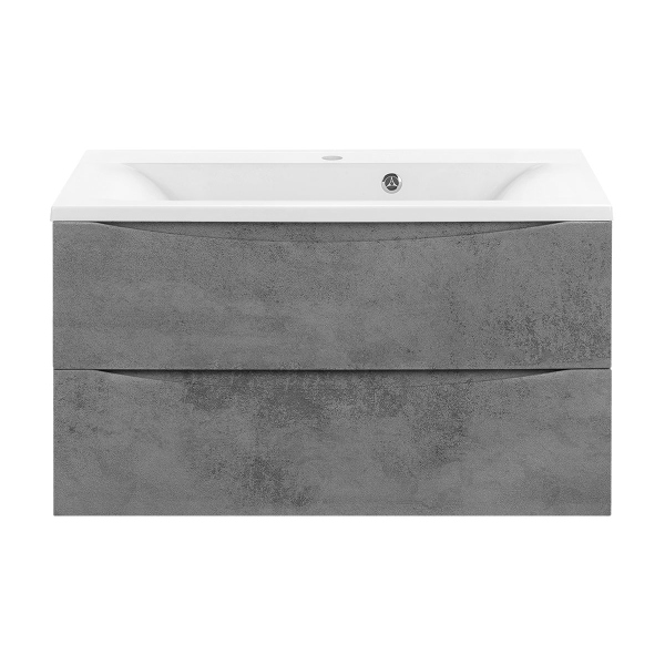 Тумба с раковиной Vincea Mia 900 подвесная, 2 выкатных ящика soft close, Beton, VMC-2MA900BT+VCB-3M900W Тумба с раковиной Vincea Mia 900 подвесная, 2 выкатных ящика soft close, Beton, VMC-2MA900BT+VCB-3M900W