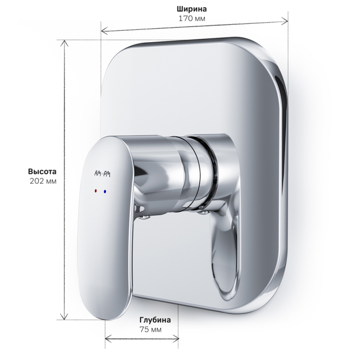 Смеситель AM.PM Sensation F3075000 для душа