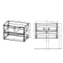 Тумба с раковиной Vincea Mia 750 подвесная, 2 выкатных ящика soft close, Beton, VMC-2MA750BT+VCB-3M750B