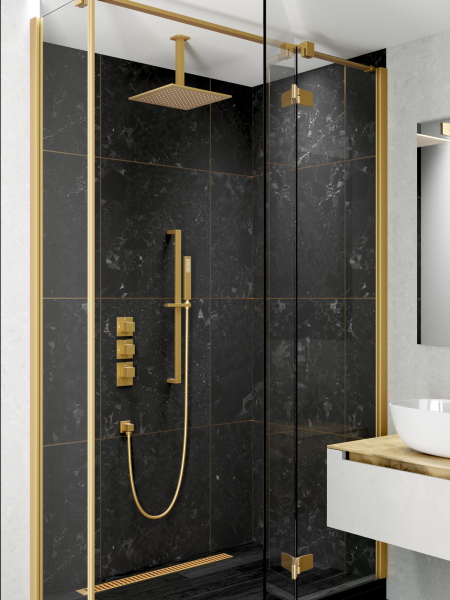 Душевая система встроенная с термостатом Timo Selene золото матовое (SX-2229/17SM)