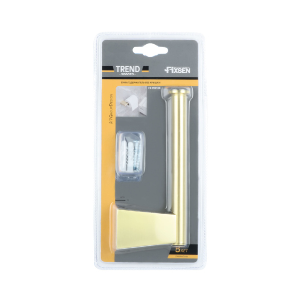 Бумагодержатель FIXSEN без крышки TREND GOLD (FX-99010B) Бумагодержатель FIXSEN без крышки TREND GOLD (FX-99010B)