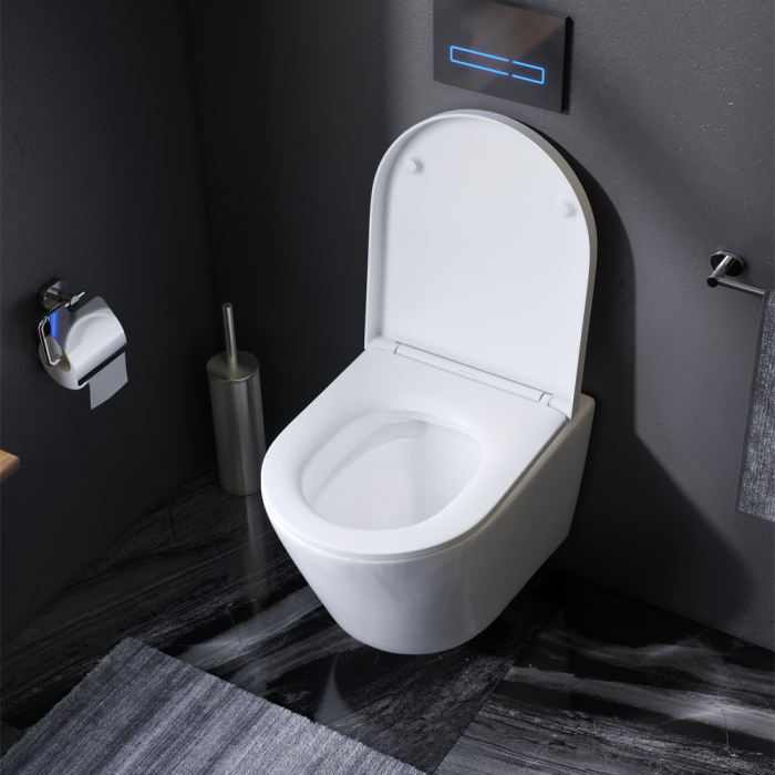 Унитаз подвесной FlashClean с сиденьем микролифт AM.PM Sense, C741701SC