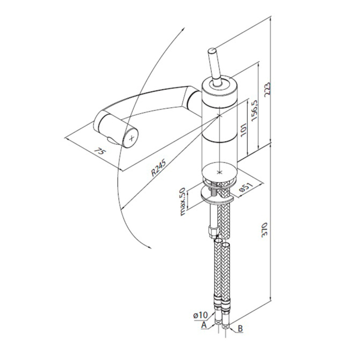 Смеситель для кухни Damixa Arc, 290007464