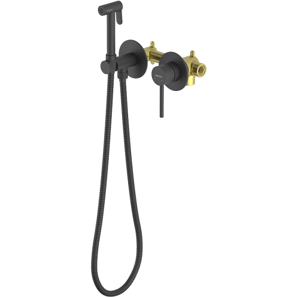 Гигиенический душ со смесителем Aquatek Европа AQ1319MB Черный матовый