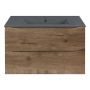 Тумба с раковиной Vincea Mia 800 подвесная, 2 выкатных ящика soft close, V.Oak, VMC-2MC800VO+VBS-13980