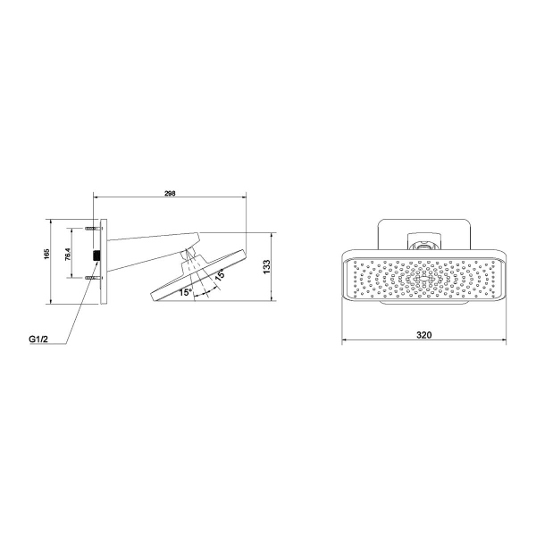 Верхний душ Vincea Inspire VSHD-3I4CMB, черный Верхний душ Vincea Inspire VSHD-3I4CMB, черный
