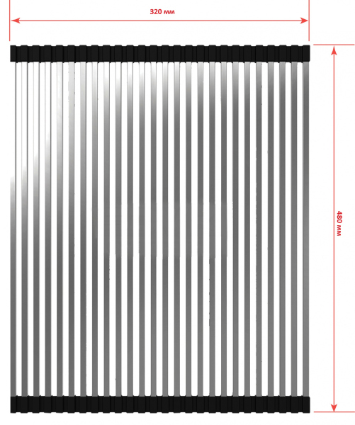 Ролл-мат GRANULA 320*480 мм (GR-4832, НЕРЖ)