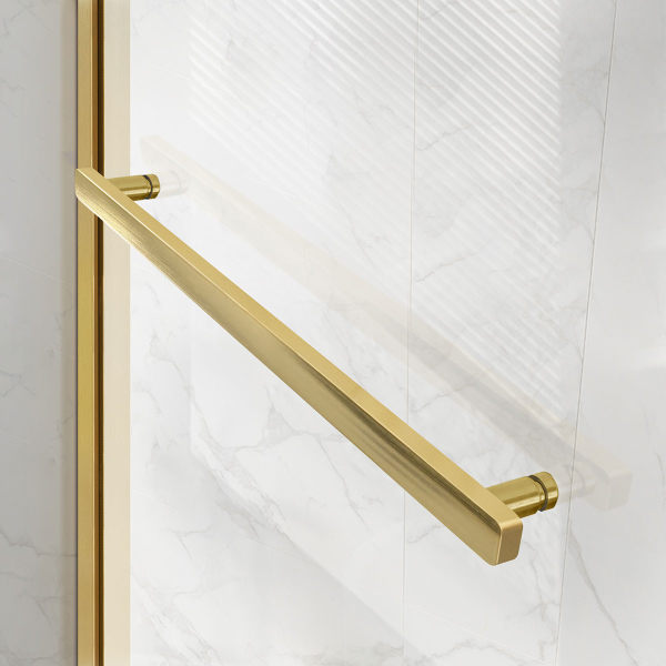 Душевой уголок Vincea Slim Soft VSR-1SS9014CLG, 1400*900, брашированное золото, стекло прозрачное
