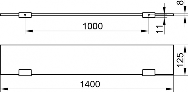 Полка Keuco Edition 400 11510 140 см